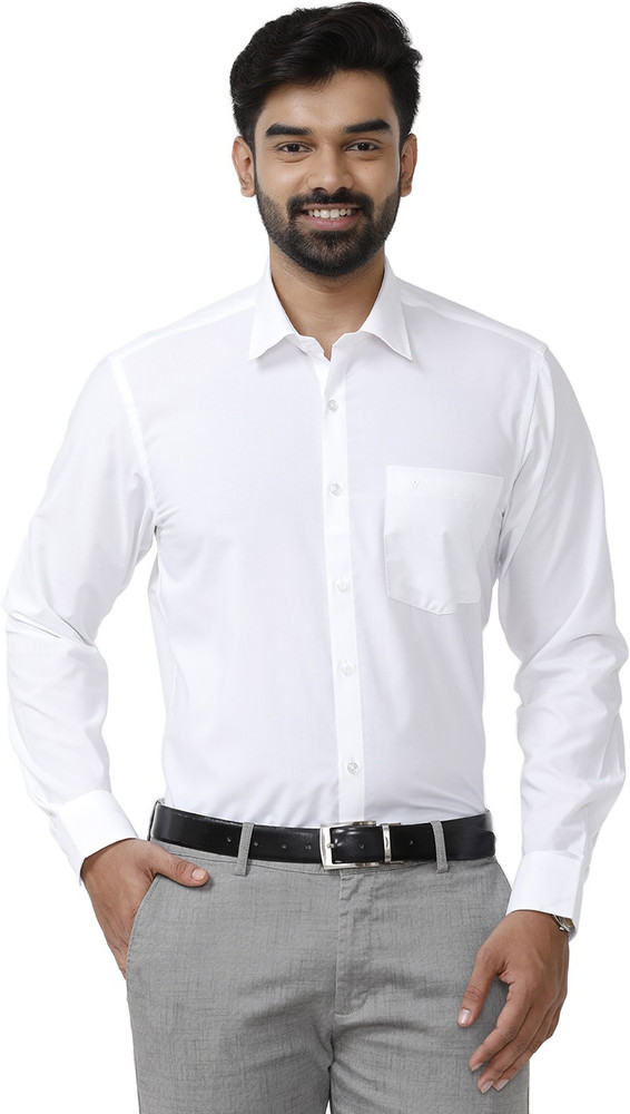 white formal t shirt for men