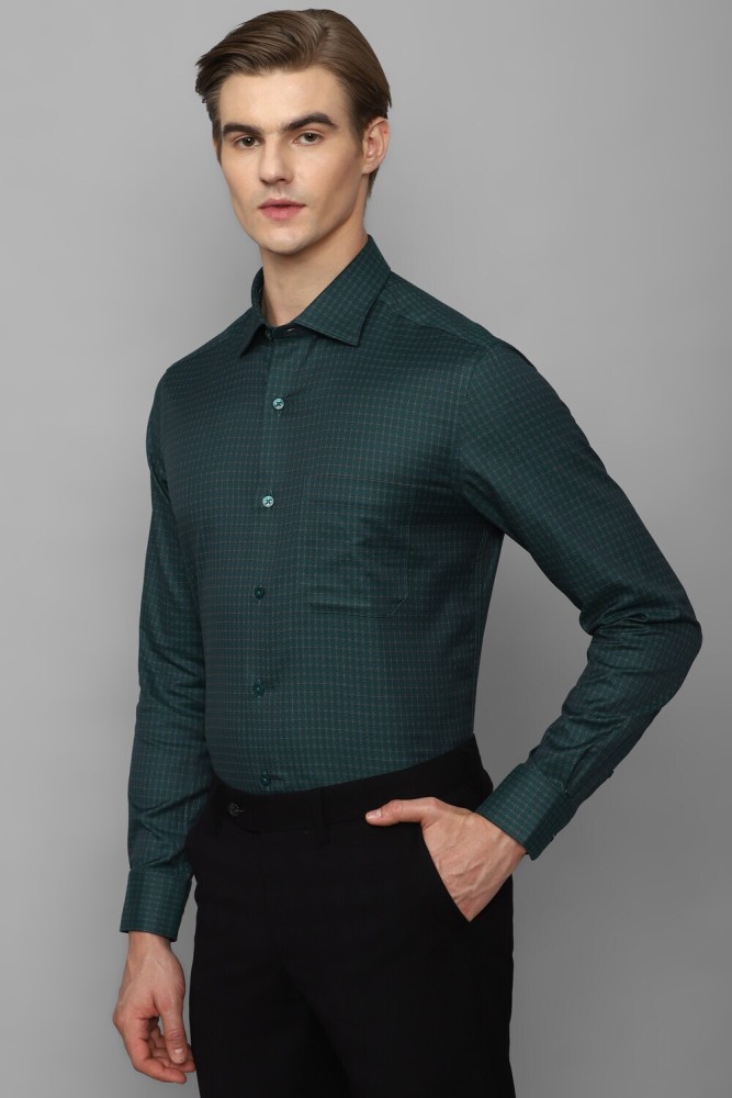 LOUIS PHILIPPE Men Checkered Formal Green Shirt - Buy LOUIS PHILIPPE Men  Checkered Formal Green Shirt Online at Best Prices in India