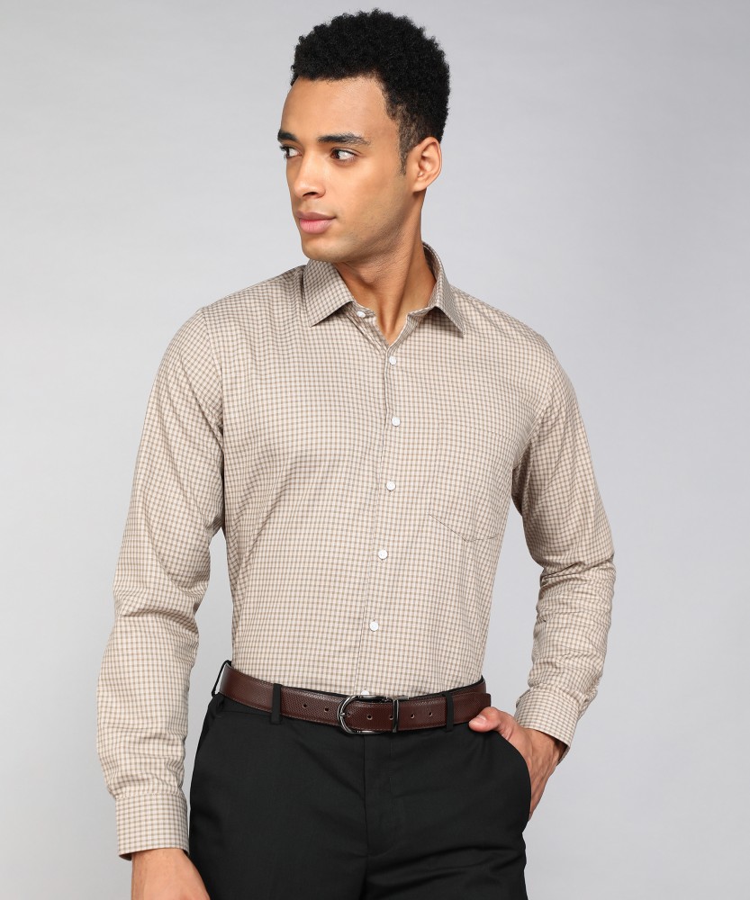 Beige sales formal shirt