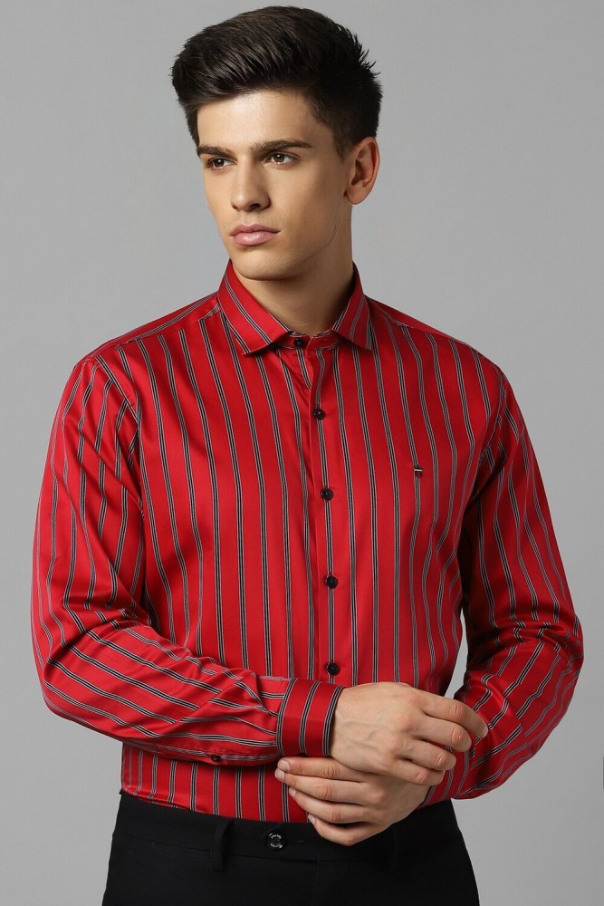 Louis Philippe red color cotton shirt - G3-MFS10292 