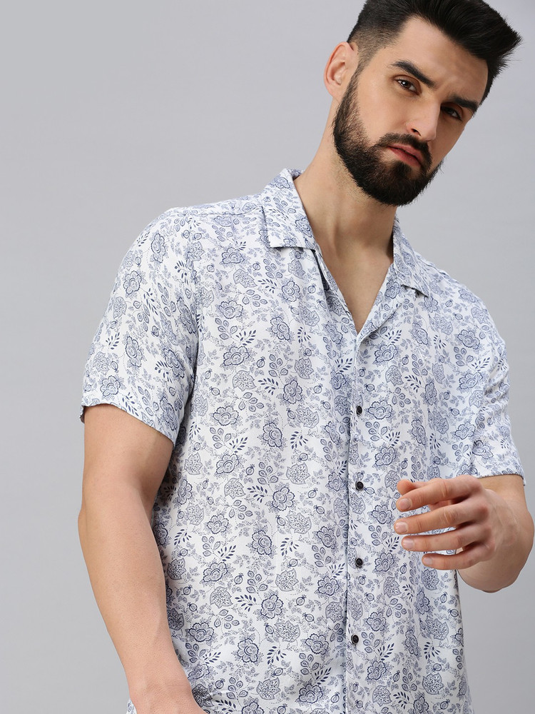 White shirt deals printed