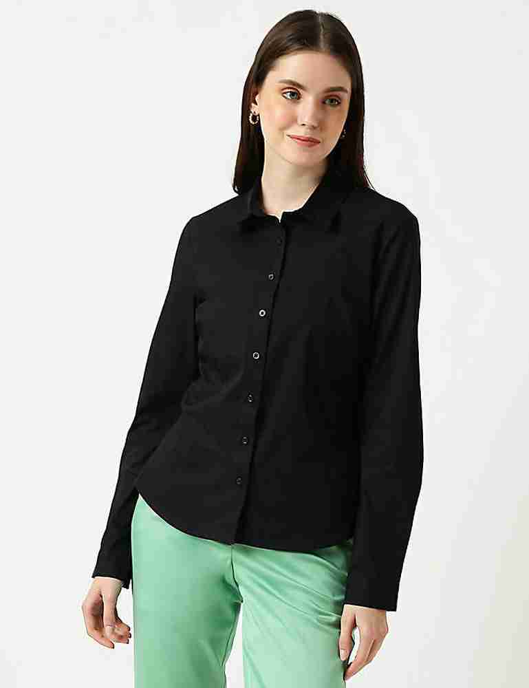 marks and spencer black shirt ladies