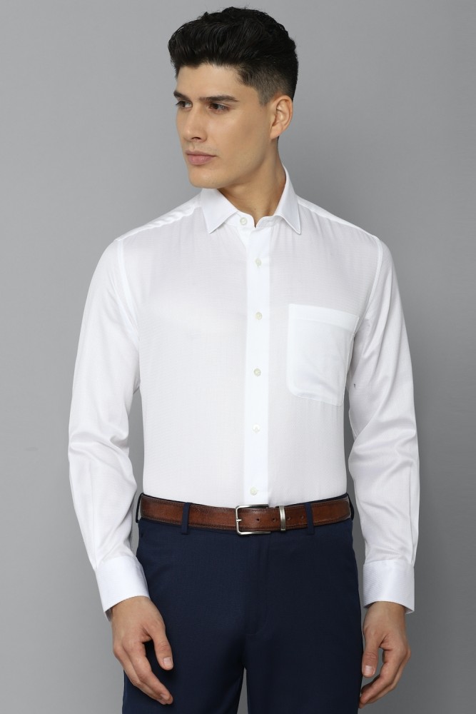 LOUIS PHILIPPE Men Self Design Formal White Shirt - Buy LOUIS