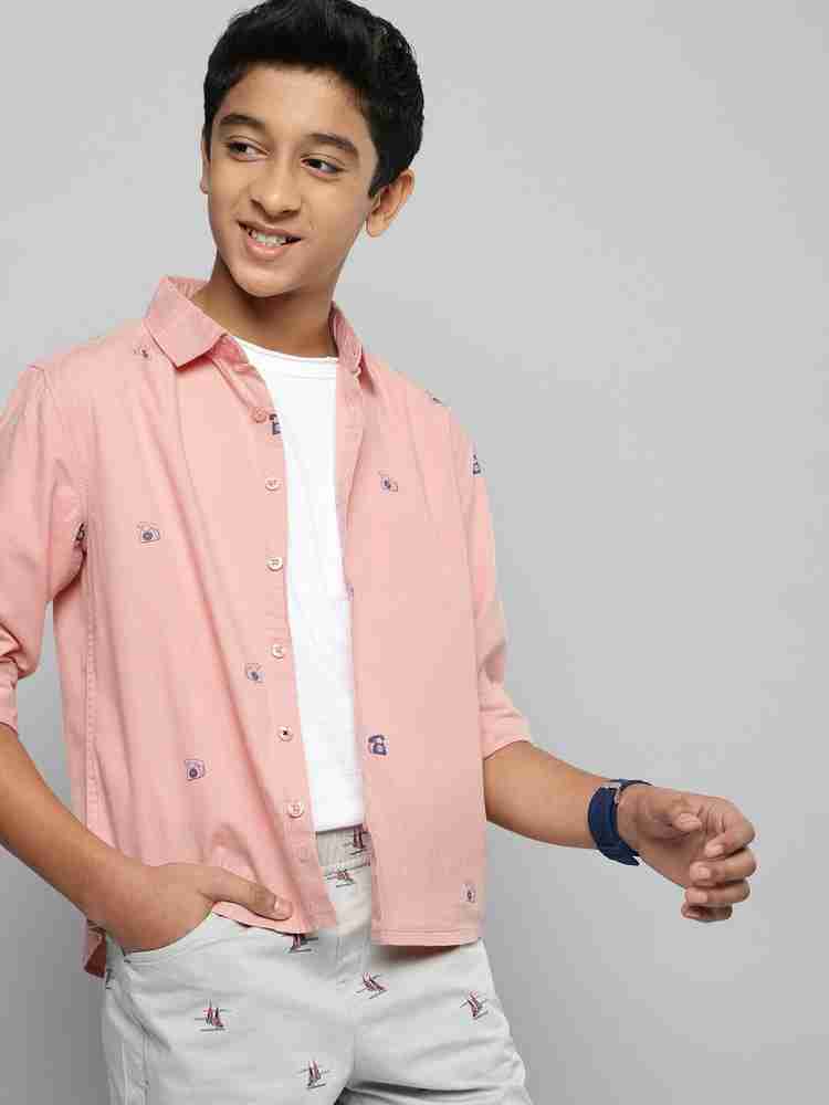 M H Juniors Boys Printed Casual Pink Shirt Buy M H Juniors Boys Printed Casual Pink Shirt Online at Best Prices in India Flipkart