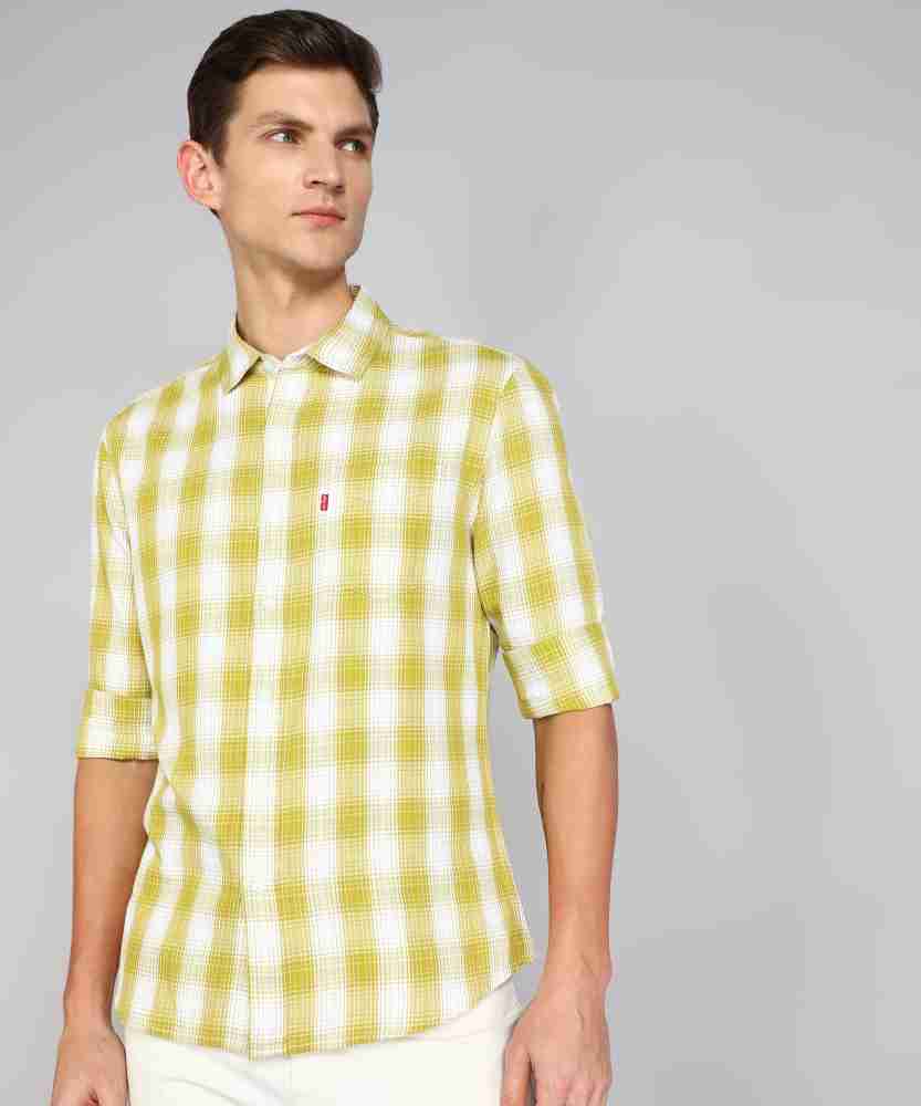 Levis yellow store check shirt