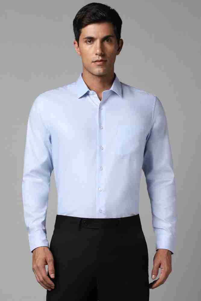 LOUIS PHILIPPE Men Solid Formal Blue Shirt - Buy LOUIS PHILIPPE