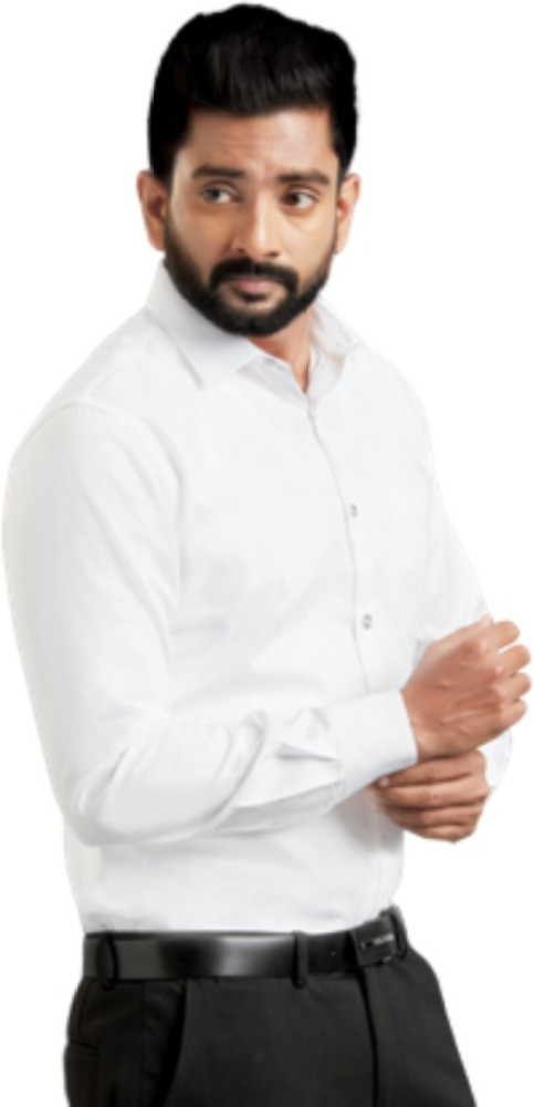 Buy Poomex Men Solid Formal White Shirt Online at Best Prices in