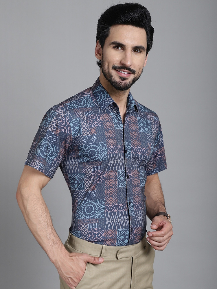 Indian Needle Men Printed Formal Multicolor Shirt - Buy Indian 