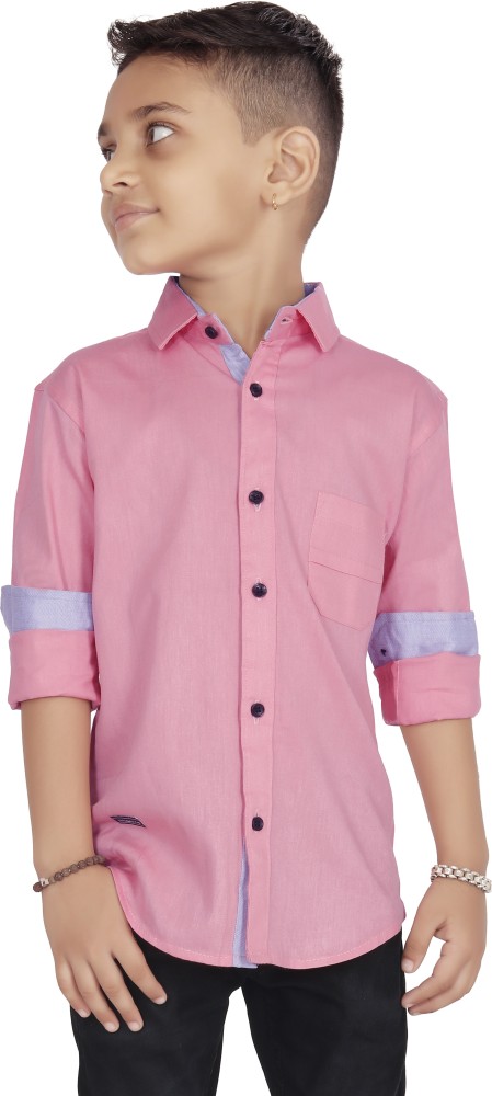 jdfashion Boys Solid Casual Pink Shirt - Buy jdfashion Boys Solid Casual  Pink Shirt Online at Best Prices in India | Flipkart.com