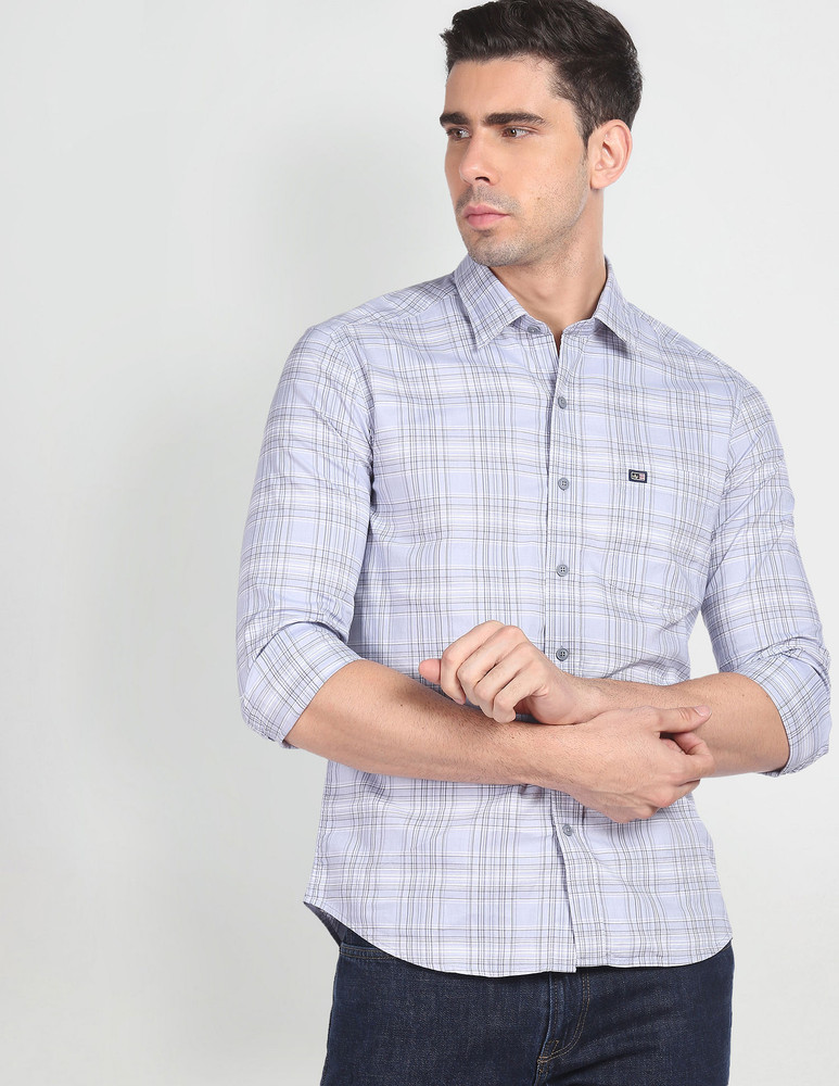Arrow Sport Men Checkered Casual Blue Shirt Buy Arrow Sport Men