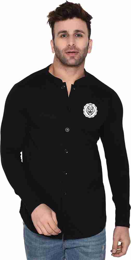 Jwala Men Solid Casual Black Shirt - Buy Jwala Men Solid Casual