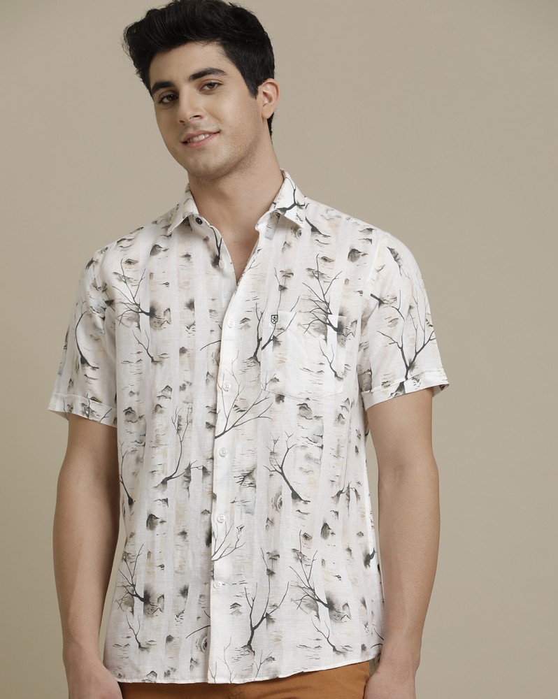 Linen Club Men Printed Casual White Black Shirt Buy Linen Club Men Printed Casual White Black Shirt Online at Best Prices in India Flipkart