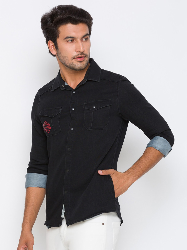BEING HUMAN Men Solid Casual Black Shirt Buy BEING HUMAN Men Solid Casual Black Shirt Online at Best Prices in India Flipkart