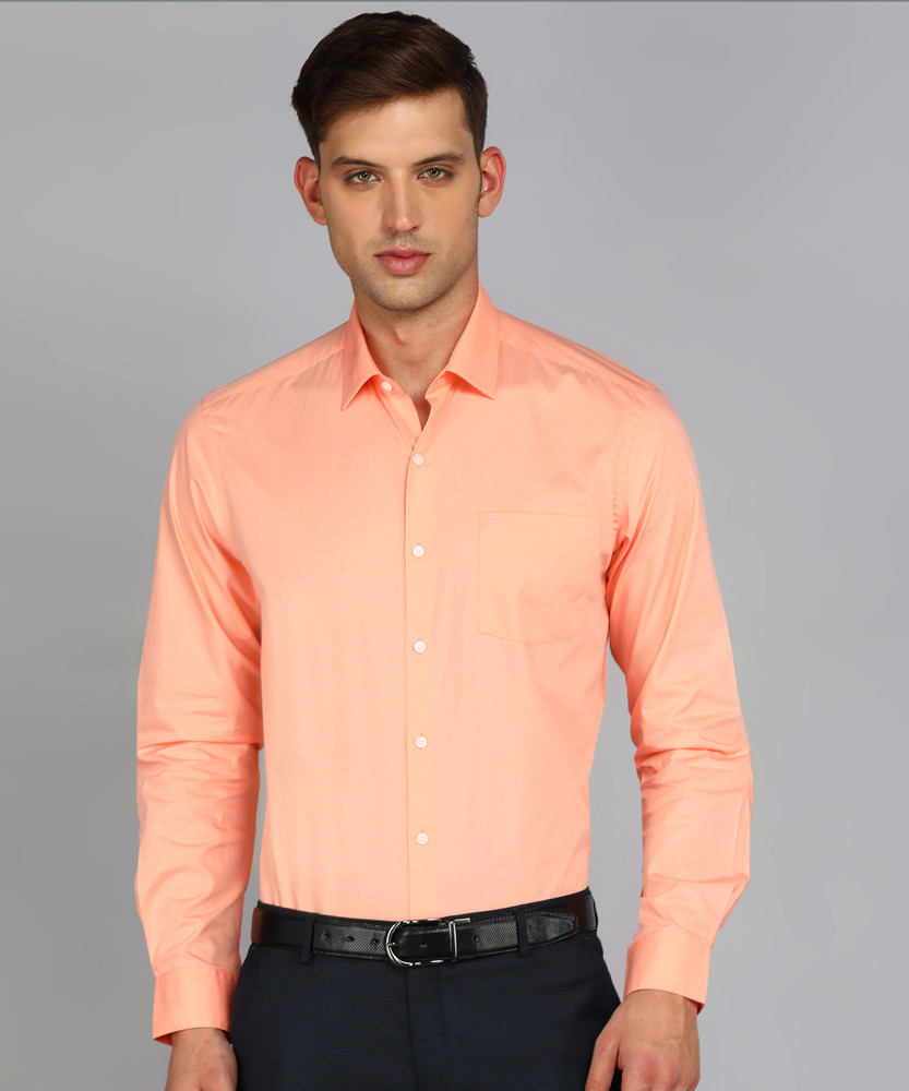 ARROW Men Solid Formal Orange Shirt Buy ARROW Men Solid Formal