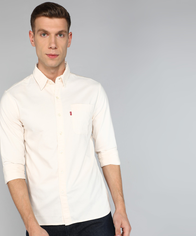 LEVI S Men Solid Casual White Shirt Buy LEVI S Men Solid Casual