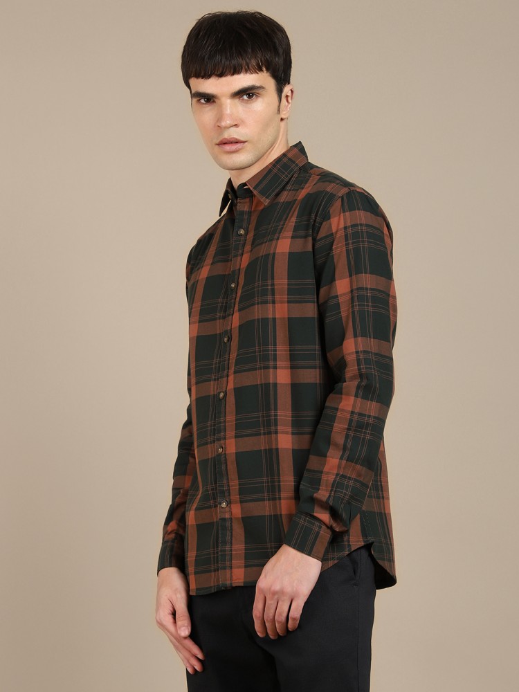 Dennis Lingo Men Checkered Casual Green Shirt - Buy Dennis Lingo Men  Checkered Casual Green Shirt Online at Best Prices in India