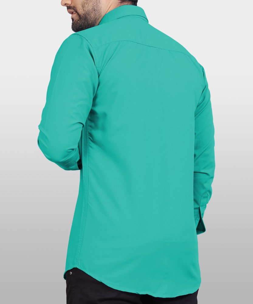 VeBNoR Men Solid Casual Light Green Shirt - Buy VeBNoR Men Solid