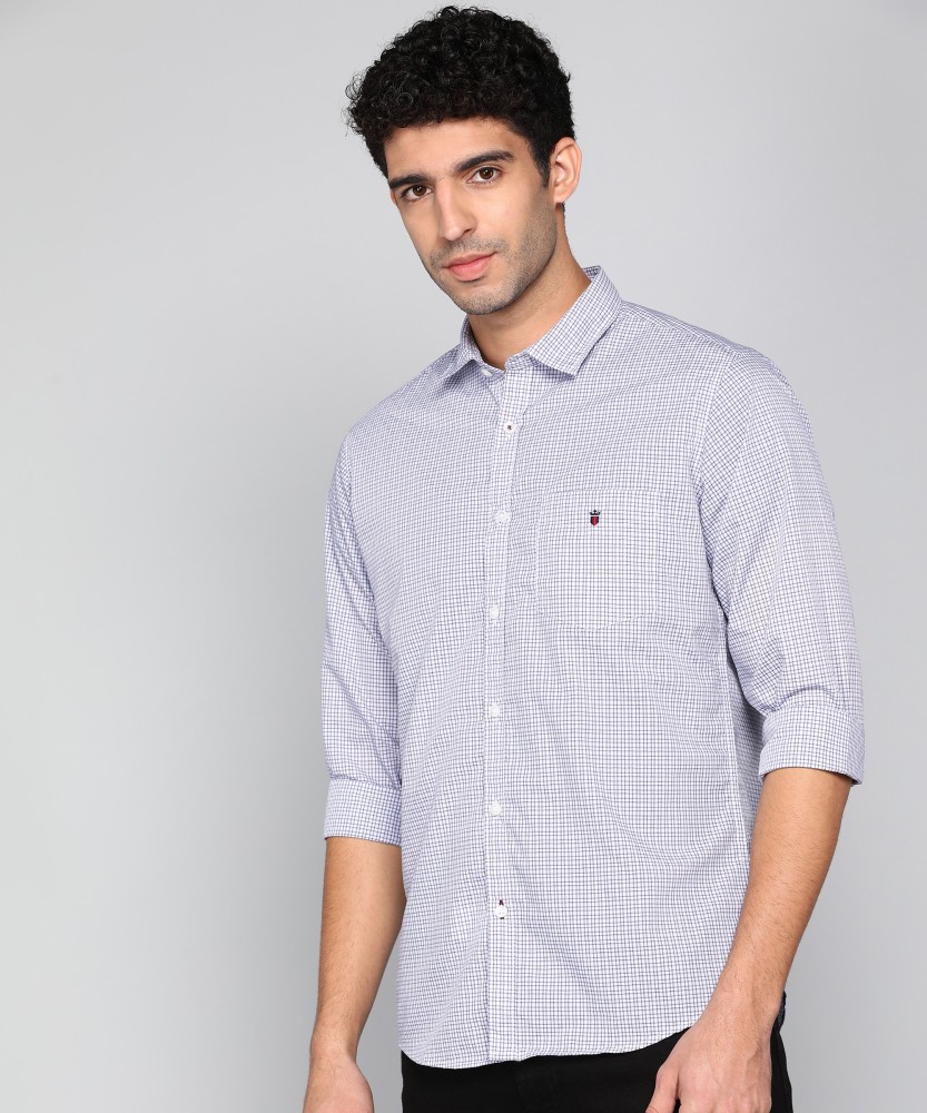 LP LOUIS PHILIPPE Men Striped Casual White, Grey Shirt - Buy Grey