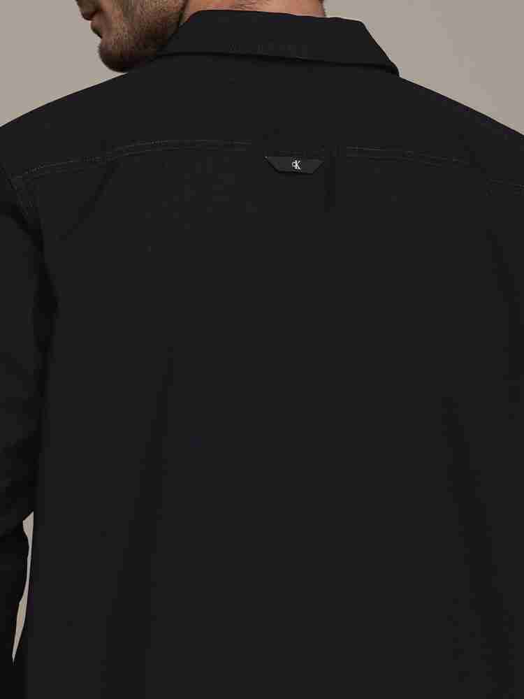 Calvin Klein Jeans Men Solid Casual Black Shirt - Buy Calvin Klein Jeans  Men Solid Casual Black Shirt Online at Best Prices in India