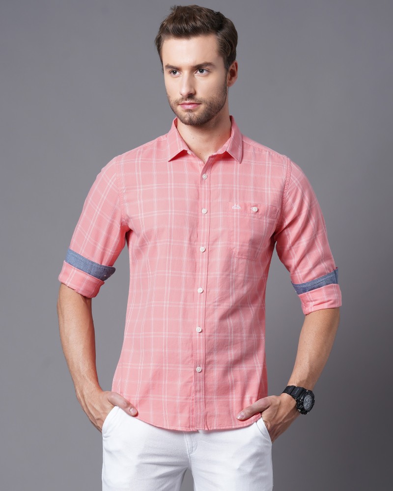 Louis Philippe Sport Men Checkered Casual Pink Shirt - Buy Louis Philippe  Sport Men Checkered Casual Pink Shirt Online at Best Prices in India