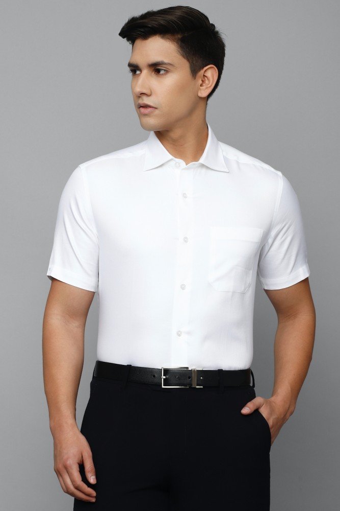 LOUIS PHILIPPE Men Self Design Formal White Shirt - Buy LOUIS