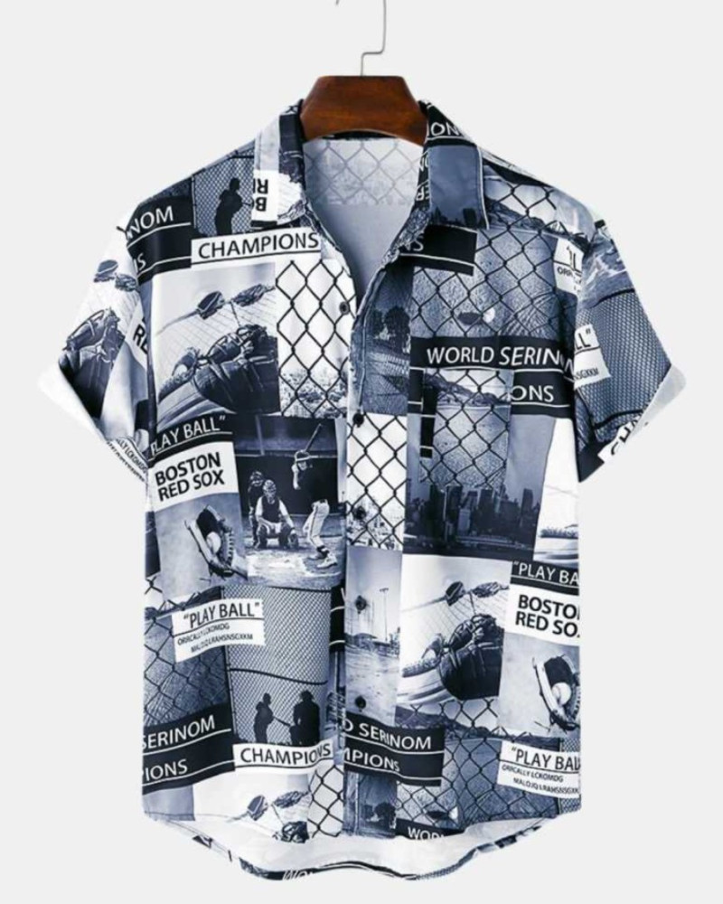 Vfzev Men Printed Casual Multicolor Shirt Buy Vfzev Men Printed