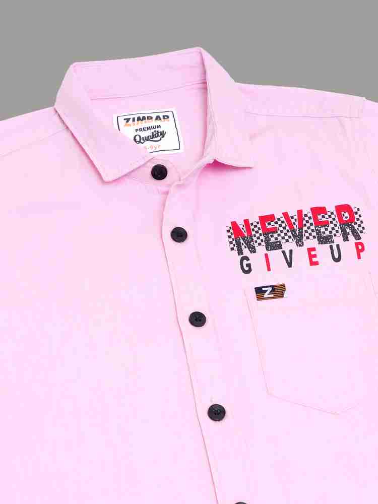 ZIMBAR Boys Printed Casual Pink Shirt - Buy ZIMBAR Boys Printed Casual Pink  Shirt Online at Best Prices in India