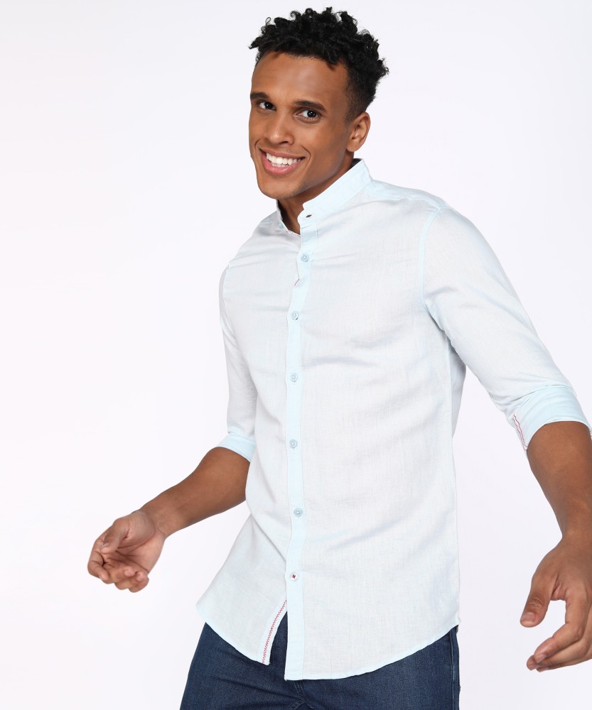 Spykar Men Solid Casual Blue Shirt - Buy Spykar Men Solid Casual