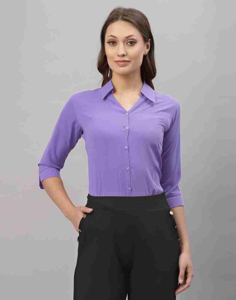 purple dress shirts for ladies