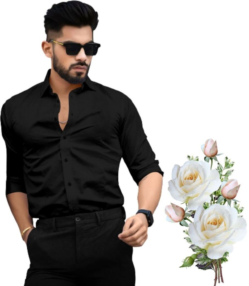 Bansi Fashion Men Solid Casual Black Shirt Buy Bansi Fashion Men