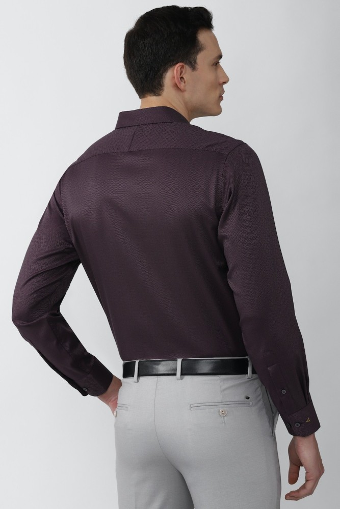 VAN HEUSEN Men Printed Formal Purple Shirt - Buy VAN HEUSEN Men Printed  Formal Purple Shirt Online at Best Prices in India