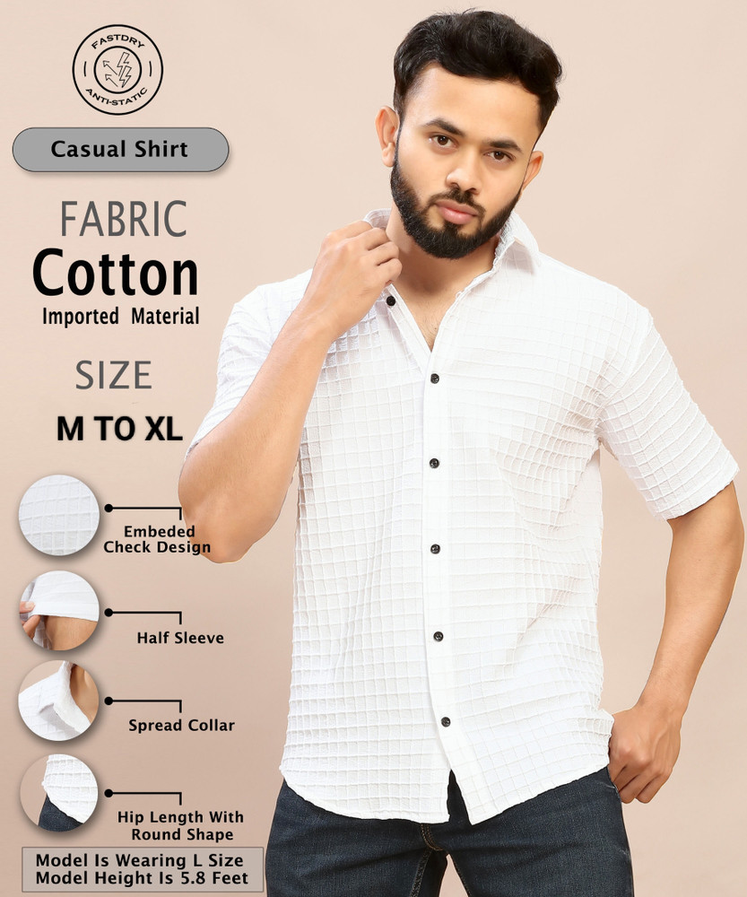 MAA UMA Men Checkered Casual White Shirt - Buy MAA UMA Men Checkered Casual  White Shirt Online at Best Prices in India | Flipkart.com