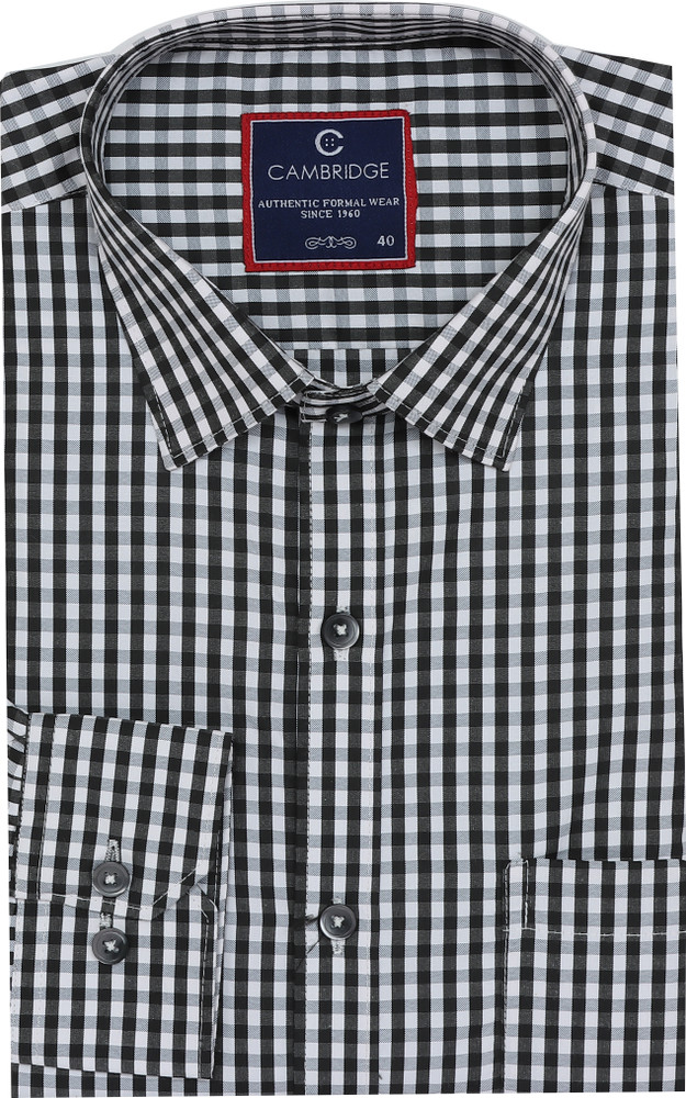 Cambridge Store Men Checkered Formal Black Shirt - Buy Cambridge Store Men  Checkered Formal Black Shirt Online at Best Prices in India | Flipkart.com