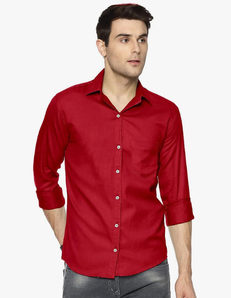 zarvic Men Solid Casual Red Shirt Buy zarvic Men Solid Casual Red Shirt Online at Best Prices in India Flipkart