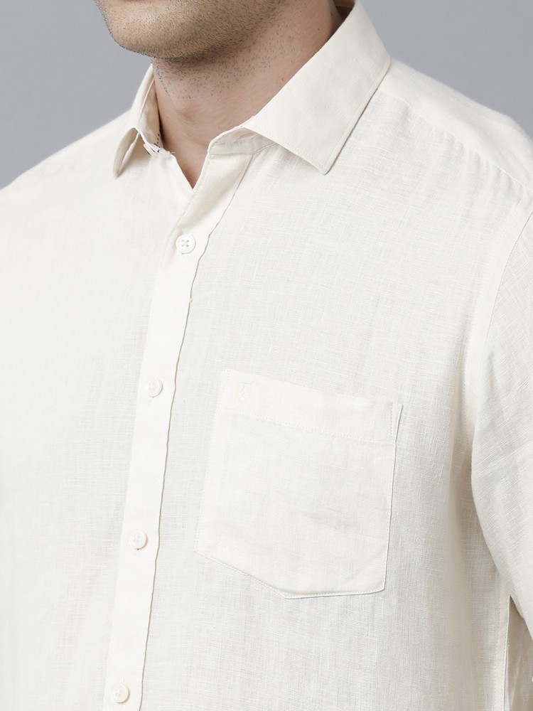 Club maxx Linen Hunting Men Solid Casual White Shirt - Buy Club maxx Linen  Hunting Men Solid Casual White Shirt Online at Best Prices in India