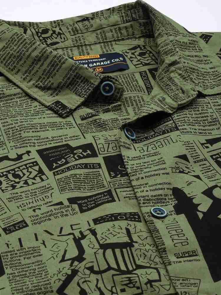 newspaper printed shirt flipkart