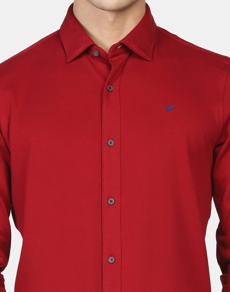 Blackberrys Men Solid Casual Red Shirt