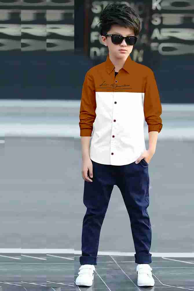 Mameru Boys Color Block Casual Brown Shirt Buy Mameru Boys Color Block Casual Brown Shirt Online at Best Prices in India Flipkart