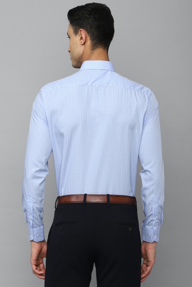 LOUIS PHILIPPE Men Checkered Formal Blue Shirt - Buy LOUIS