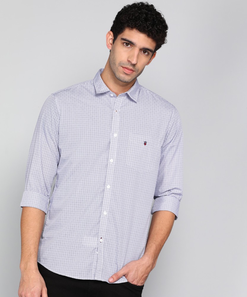 LOUIS PHILIPPE Men Checkered Casual Purple Shirt - Buy LOUIS PHILIPPE Men  Checkered Casual Purple Shirt Online at Best Prices in India