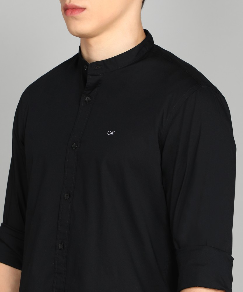 Calvin Klein Jeans Men Solid Casual Black Shirt - Buy Calvin Klein