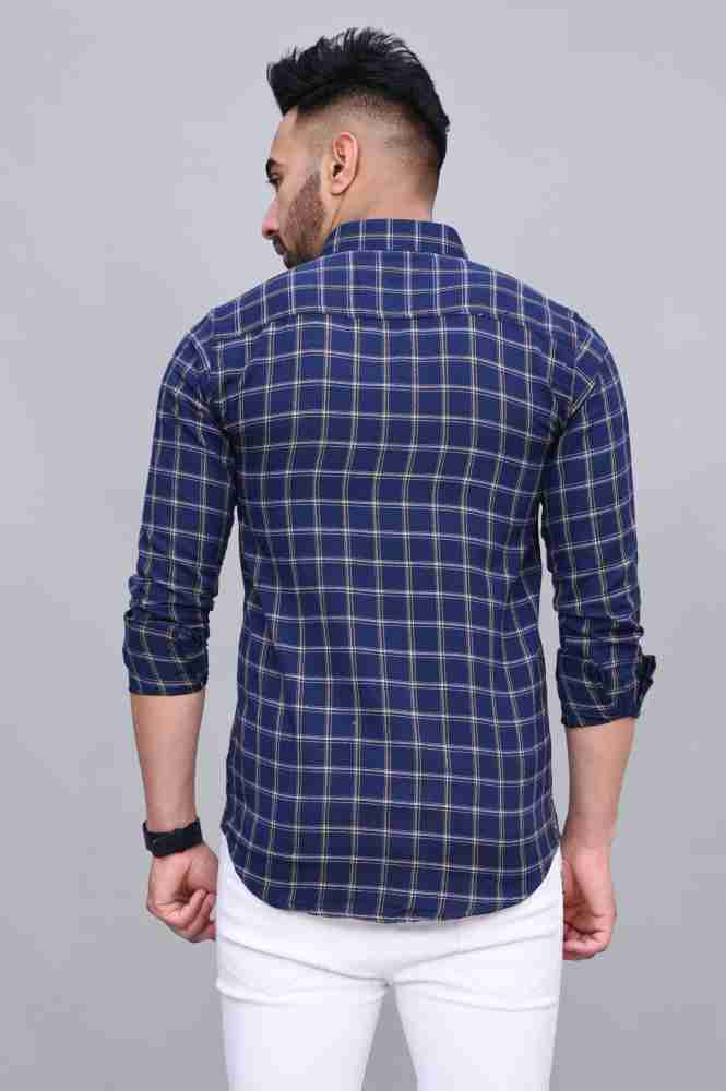 Noorify Men Checkered Casual Blue, Pink Shirt - Buy Noorify Men