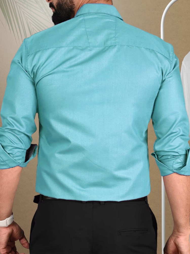 METRONAUT Men Solid Casual Light Blue Shirt - Buy METRONAUT Men