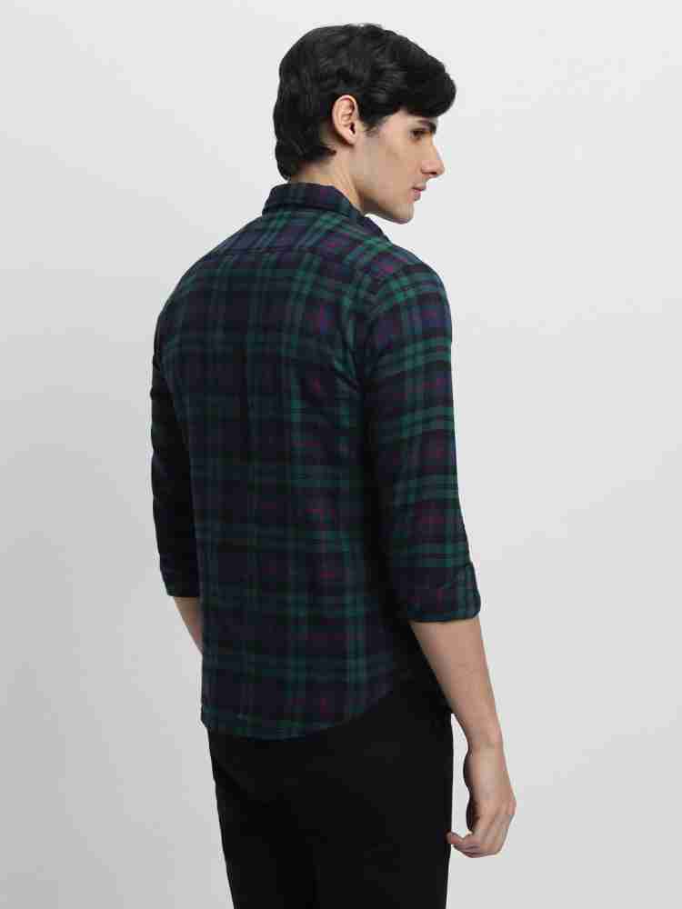 Dennis Lingo Men Checkered Casual Green Shirt - Buy Dennis Lingo Men  Checkered Casual Green Shirt Online at Best Prices in India