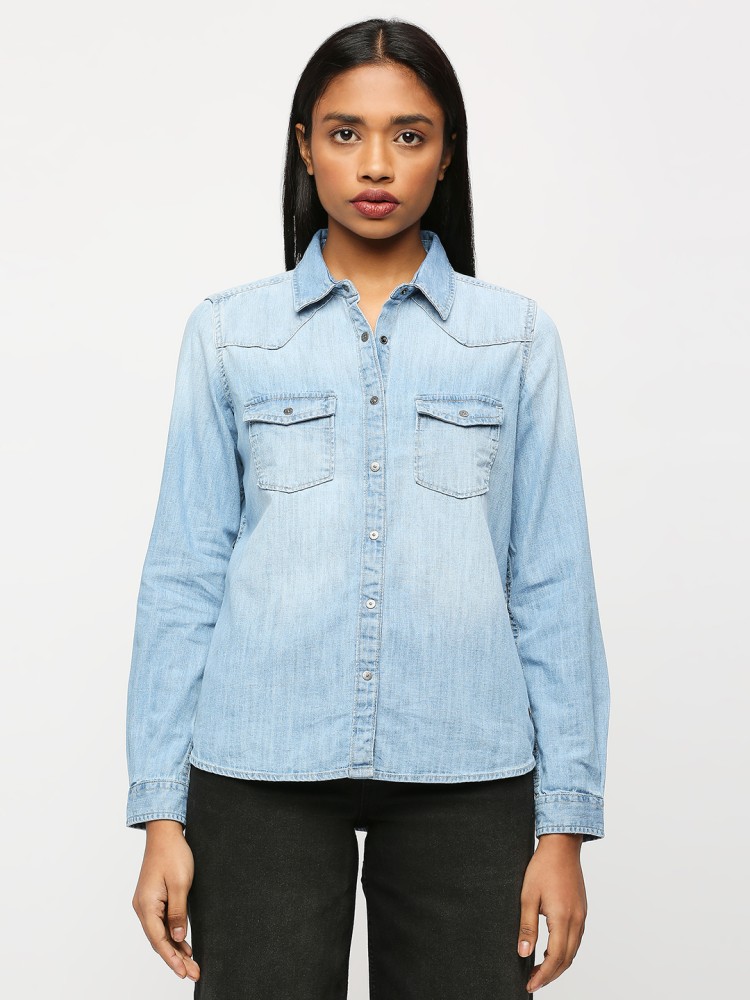 PEPE JEANS, Blue Women's Denim Shirt