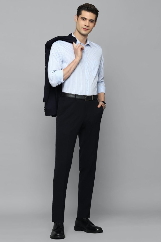 Buy Louis Philippe Men Black Checked Milano Slim Fit Formal Shirt