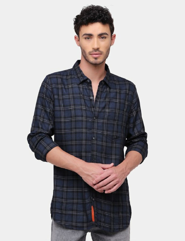 SINGLE by Ranbir Kapoor Men Printed Casual Blue Shirt - Buy SINGLE by Ranbir  Kapoor Men Printed Casual Blue Shirt Online at Best Prices in India