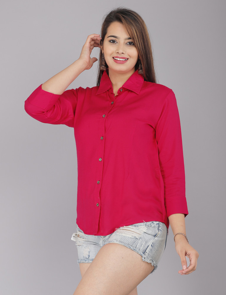 pink colour shirt for women