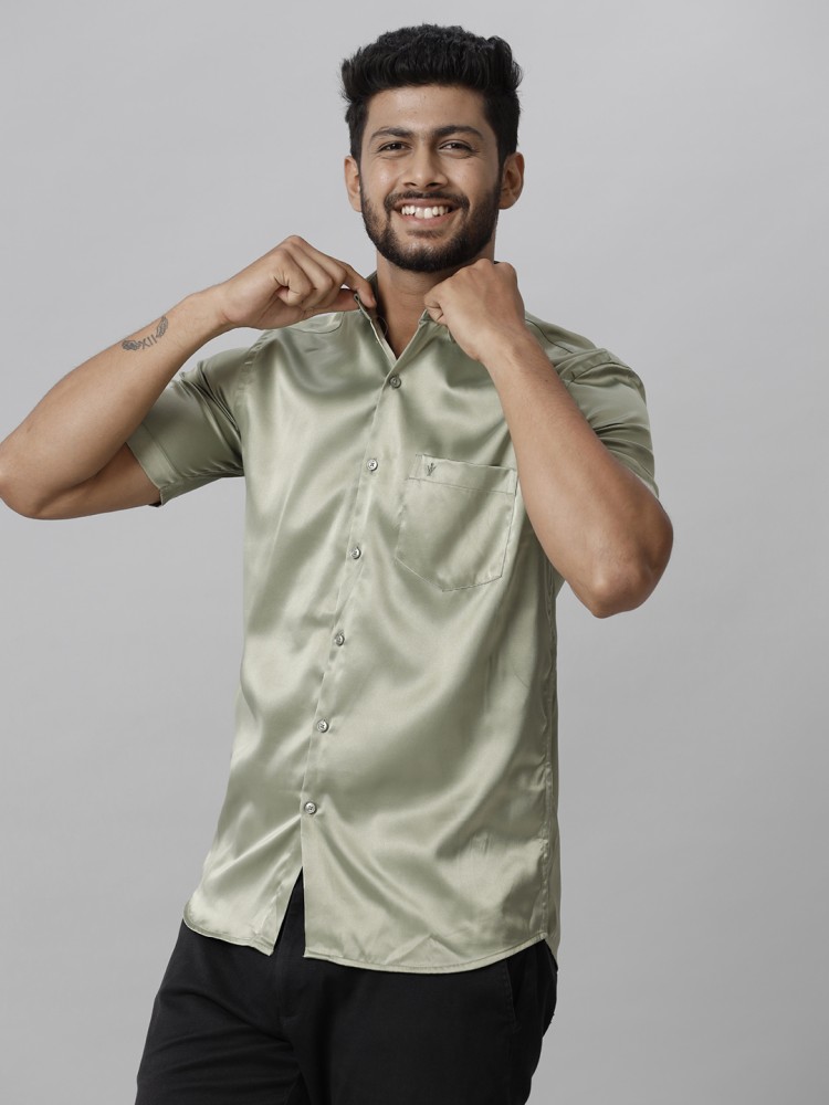 Ramraj Cotton Men Solid Casual Light Green Shirt - Buy Ramraj Cotton Men  Solid Casual Light Green Shirt Online at Best Prices in India