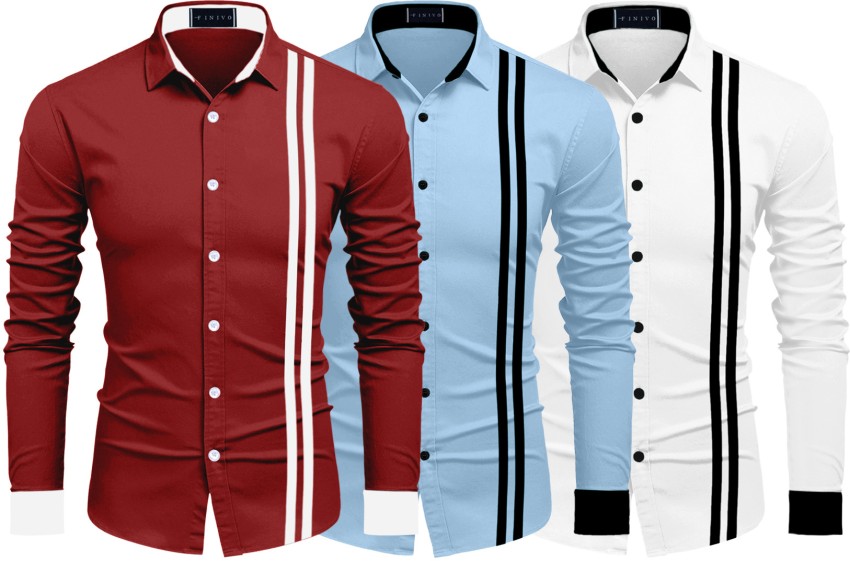 MACSIVO Men Striped Casual Red Light Blue White Shirt Buy MACSIVO Men Striped Casual Red Light Blue White Shirt Online at Best Prices in India Flipkart